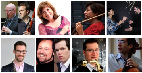 (L to R Top) Jeremy Reynolds & Martin Kuuskmann, Anita Wardell, Miriam Fried, arx duo, (L to R Bottom) Ian Wisekal, Steven Mayer & Matthew Plenk, Wil Swindler, and Amir Eldan
