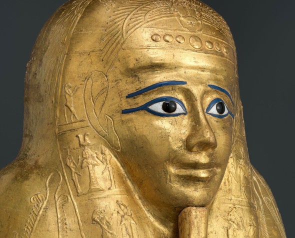 Gilded Egyptian sarcophagus