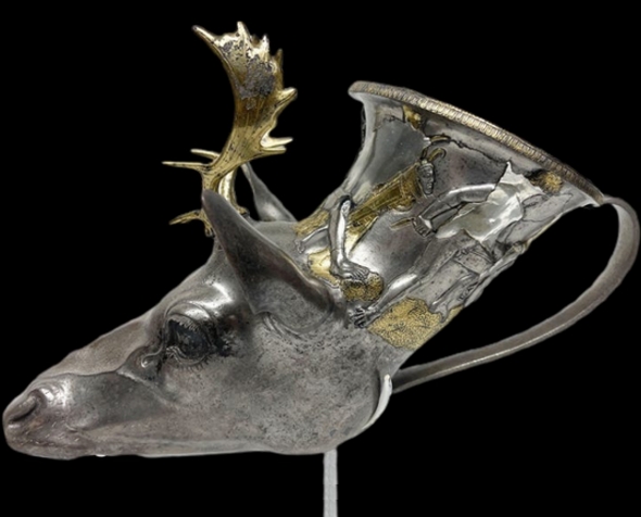 Stag’s Head Rhyton (ca. 400 BCE), surrendered by Michael Steinhardt. 