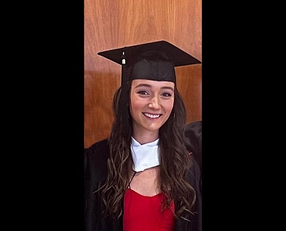 Dianna Able in cap and gown