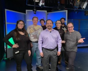 Chelsea Hernandez at her intership with Colorado Public Television