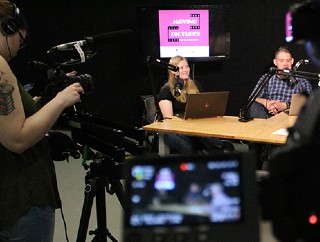 DU F.I.L.M. Podcast filming set