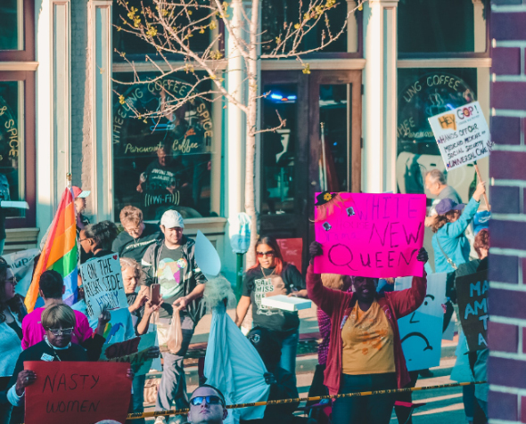 Photo of women protesting