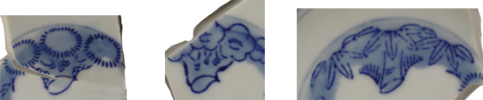 three bowl sherds
