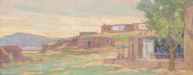 "Adobes" painting by Allen Tupper True