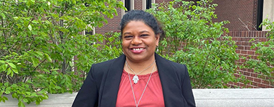 First Gen MA graduate Renissa Gannie.