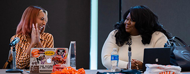 Panelists at the institutional justice series