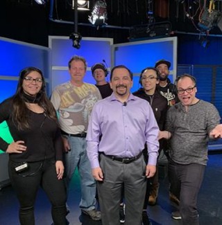 Chelsea Hernandez at her intership with Colorado Public Television