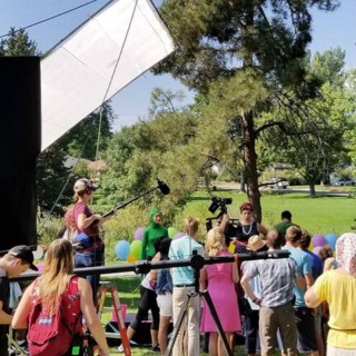 DU students on the set of Scary Lucy