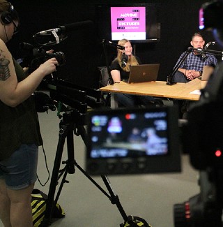 Students on the Moving Pictures set