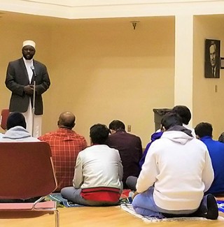 Imam Shafi speaks at the Jummah Prayer