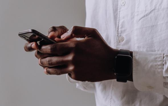 cell phone in hands