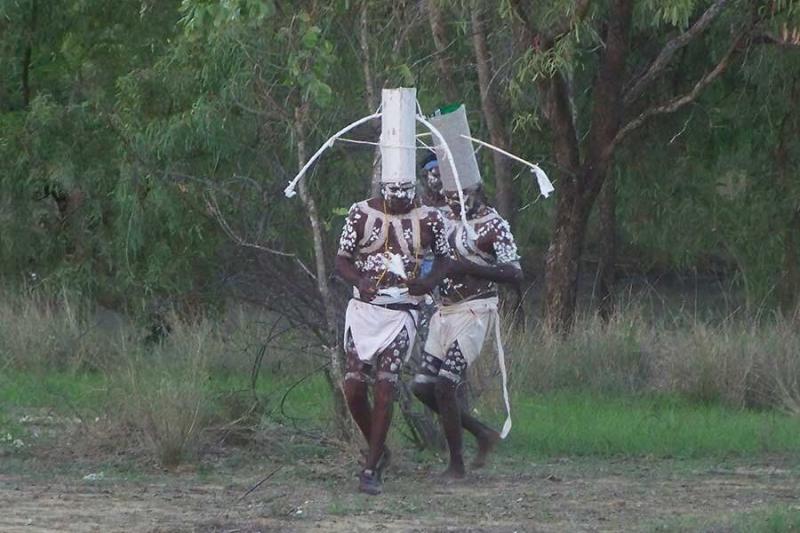 Gangalidda Garawa lead dancers at ceremony. Image: Gangalidda-garawa.com.au