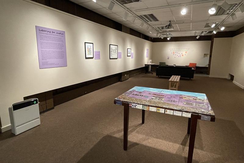 An exhibit is shown at the Museum of Anthropology