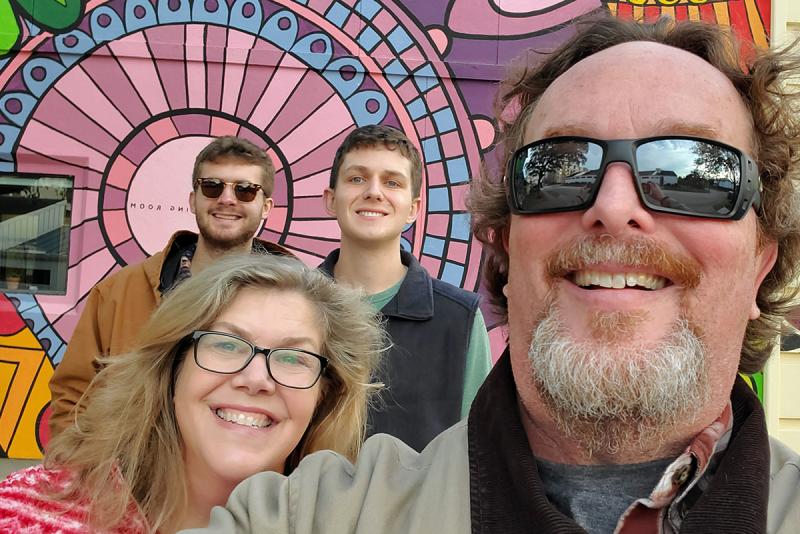 Mark Ostrowski and Kathleen DeNoma, with their sons Kevin and Michael