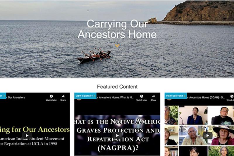 Carrying Our Ancestors Home webpage