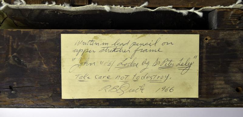 The inscription on the back of Lelys painting