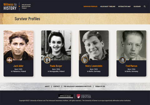 Witness to History Website