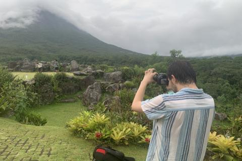 student filming
