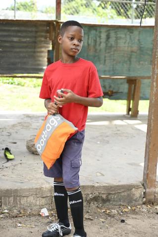 Boy with Bootbag