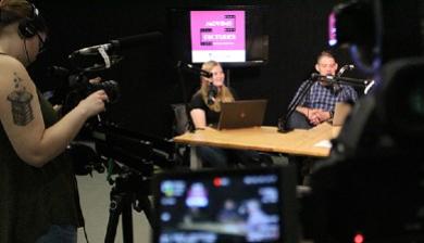 DU F.I.L.M. Podcast filming set