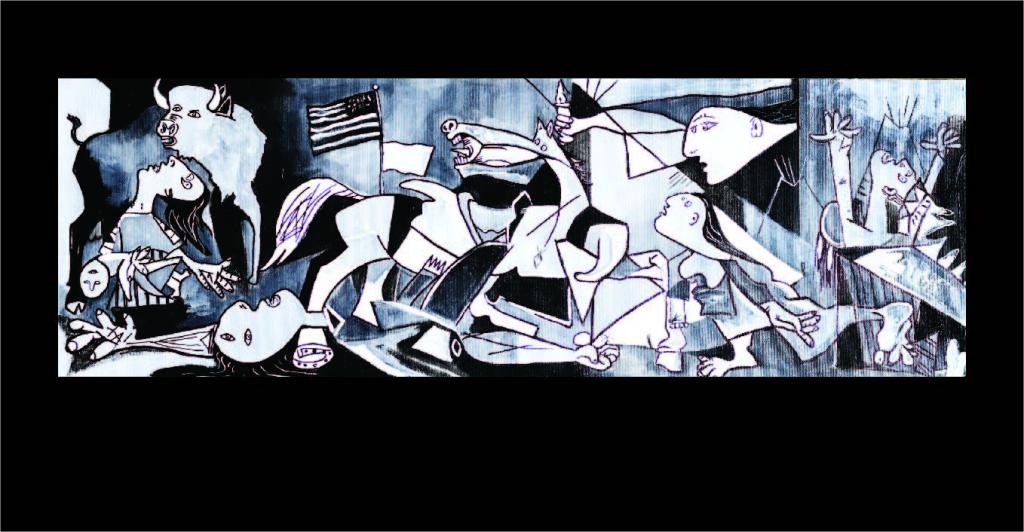 Genocide Sand Creek Massacre (ode to Pablo Picasso)