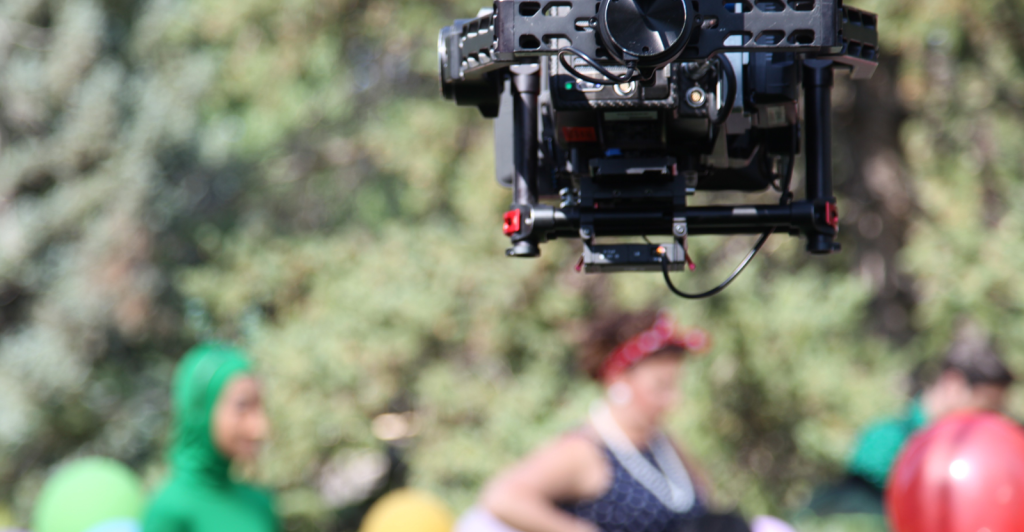 camera on set of scary lucy