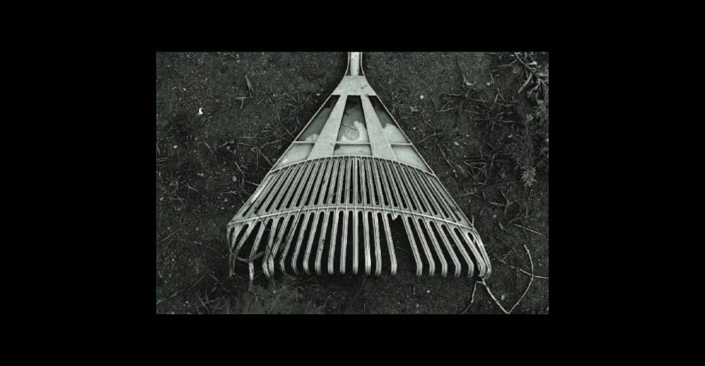 Rake on the ground