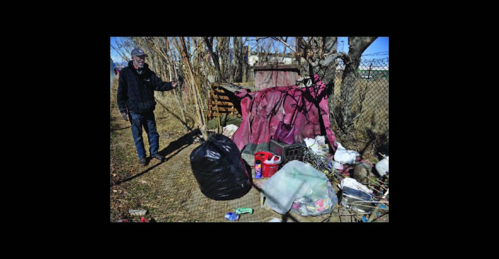 Man showing camp