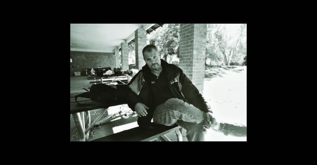 Man sitting at camp