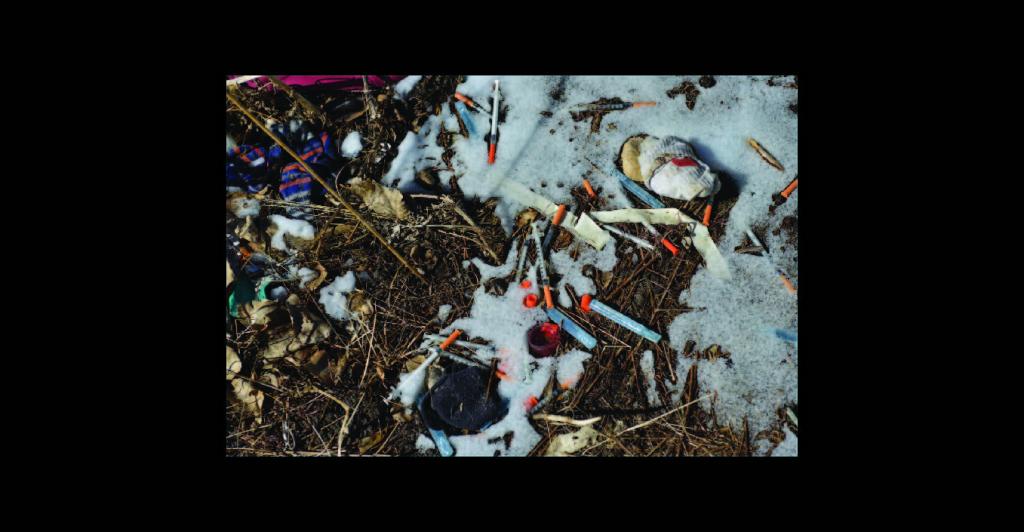 Drug paraphernalia on the ground