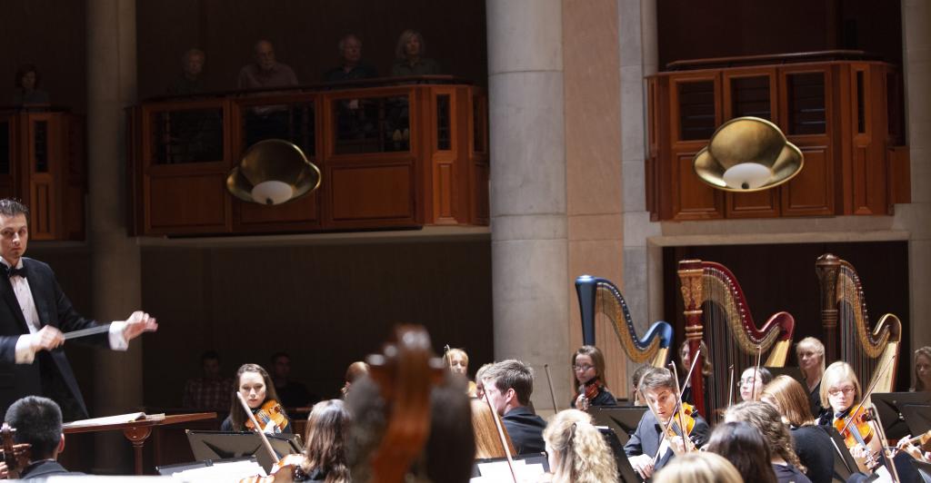 Harps in orchestra