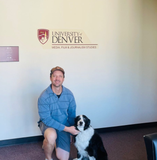 Ethan Crawford with dog 